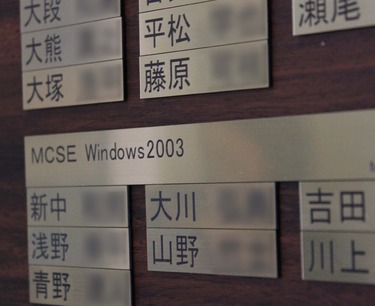 資格者表示一覧